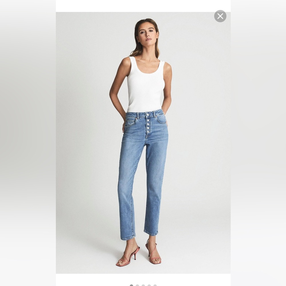 NEW Reiss Bailey Straight Leg Expos Jean - pale blue